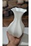 Curvebloom Striped Decorative Bioplastic Vase – Elegant and Stylish Design (Flowers Not Included) - 5