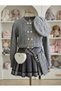 Girl's Plaid Skirt Set, Bag and Leggings Gift