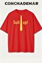 Suit up Barney Printed Premium Oversize Cotton T-Shirt
