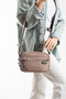 Women's 4-Compartment Water-Resistant Parachute Fabric Shoulder Bag with Side Zipper Detail (24X17 cm) - 2