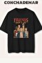 Stranger Things Friends Dont Lie Printed Premium Oversize Cotton T-Shirt