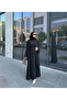 طقم عباءة من 3 قطع: جيليه من الكريب وقفطان وحزام - 2