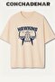 Stranger Things Hawkins Printed Premium Oversize Cotton T-Shirt