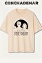 Stranger Things Steve and Dustin Printed Premium Oversize Cotton T-Shirt