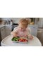 Training plate / steel / feeding plate / healthy foods / microwave safe