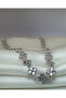 Four-Leaf Clover Waterway Steel Necklace - Silver 4-Leaf Clover Tennis Necklace - 2