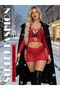 Womens Lingerie Set Fishnet BabyDoll Bodysuit Sexy Nightwear Mesh Sheer Red - 4