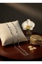 Silver Color Stainless Steel Y Necklace with Multi-Colored Crystal Stones