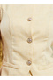 Women Yellow Tweed Waistcoat - 3