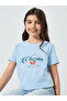 Girls Blue Graphic Print T-Shirt
