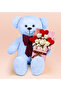 Valentine's Day Gift 90 cm Plush Teddy Bear with Bow Tie - Teddy Bear Bouquet with Heart + Bracelet - 4