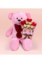 Valentine's Day Gift 90 cm Plush Teddy Bear with Bow Tie - Teddy Bear Bouquet with Heart + Bracelet - 4