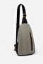 Silver Polo Bodybag Women's Bag Labyrinth Patterned Black-White 959 - 3