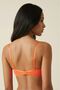 Neon Orange Young Girls Satin Detailed Padded Underwire Bra - Removable Strap Supported Daily Bra - 6