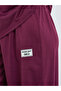 Women Burgundy Knitted T-Shirt and Pyjama Set - 5