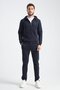 Navy Blue Men's Tracksuit Set Seasonal Luxe Quality Cotton - 5