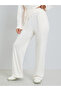 Women Beige Side-Tie Top and Wide Leg Joggers Co-Ords - 5