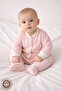 Unisex Baby Star Patterned 0-6 Months Combed Organic Cotton Baby Jumpsuit with Booties - 5
