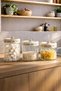 Mood 3-Piece Vacuum Sealed Cream Striped Borosilicate Glass Jar Set with Lids (1400-1100-850ml) - 2