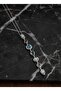 Silver Color Steel Multicolor Stone Geometric Necklace - 2