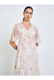 Women Floral Printed Chiffon Tiered Maxi Dress - 2
