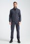 Smoke Gray Men's Winter Tracksuit Set Thermosoft Technology Lamb-Like Interior Regular Fit Minimal Logo Hooded - 6