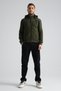 Khaki Men's Winter Tracksuit Set, Three-Thread Hooded Regular Fit - 2
