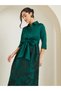 Women Green Floral Tie-Up A-Line Maxi Dress - 2