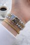 Steel Cord 2 Year Warranty 3 Atm Water Resistant Women Wristwatch+Bracelet Btj.1384.5 - 3