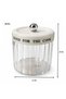 Mood 3-Piece Vacuum Sealed Cream Striped Borosilicate Glass Jar Set with Lids (1400-1100-850ml) - 5