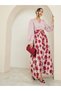 Women Floral Balloon Sleeves A-Line Maxi Dress - 3