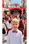 Turkish Flag Patterned Ribbon Erkk Children's Bow Tie - April 23, October 29, May 19 - 2