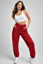 Women's Burgundy Pants Sucubu Elastic Waist Pants - 7
