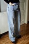 Intense Shiny Stone Light Blue Palazzo Jean Lightweight Lycra - 3