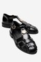 Belivya Women's Genuine Leather Sandals Black