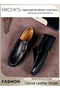 Mens Business Formal Shoes, Faux Leather Shoes, Round Toe Fashion Oxford Flat Shoes, Slip-on Loafers - 3