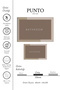 Punto Non-Slip Base Beige & Brown Tones, Soft Double Bath Mat Set 40X60 60X100
