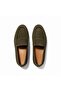 Khaki Suede Genuine Leather Women's Loafer Shoes