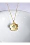 Green Zircon Stone Flower Shaped Necklace - 3