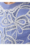 Cotton Crop Top with Cutwork Embroidery - 3