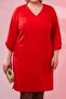 Plus Size Women's Sleeve Detailed V-Neck Dress - 2