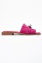 Harbin Women's Genuine Leather Slippers Fuchsia Suede - 2