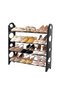 Shoe Rack with 4 Adjustable Shelves