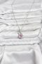 Chain Silver Color Pink Swan Model Zircon Stone Women's Necklace - Ebj260130W39293 - 2