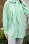 Green Collar Detailed Gingham Tunic Shirt - 4