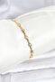 Brass Gold Color Vip Series Punta Model Zircon Stone Women's Bracelet