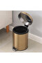Golden Metal Shell Circular Garbage Bin with a Silent Slow Descent Feature 3L - 2