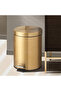 Golden Metal Shell Circular Garbage Bin with a Silent Slow Descent Feature 3L - 3