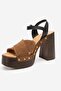 Darrel Women's Genuine Leather Clogs Sandals Tan Suede - 5