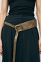 Women's Modal Retro Belted Flared Midi Skirt - 3